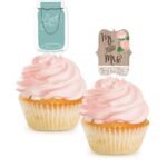Floral Cupcake Toppers 12 counts/pack