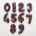 Polka dot Number Foil Balloon 16inches
