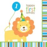 1st Birthday Boy Lunch Napkin