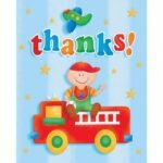 1st Birthday Boy Thank you Card