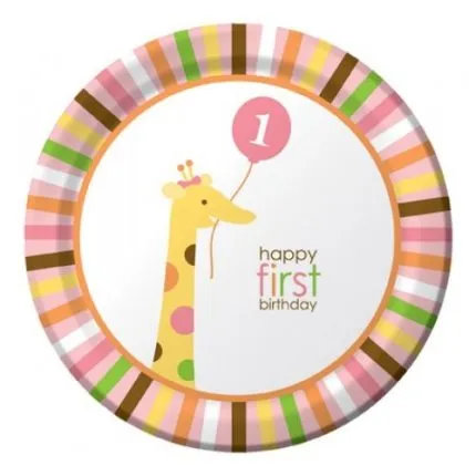1st Birthday Girl Dinner Plate