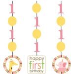 1st Birthday Girl Hanging Cut Outs