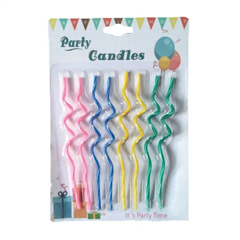 Spiral Cake Candle 8/Pack