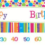 Bright and Bold Giant Party Banner With Stickers