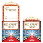 Hollywood Popup Invite 8/pack