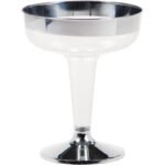 Metallic Champagne Glass, 4.5oz. 8/pack