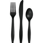 Black Cutlery Set 24/pack