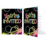 Glow Party Invite 8/pack