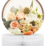 Floral honeycomb centerpiece