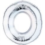 32" Foil Balloon-Number 0- Silver