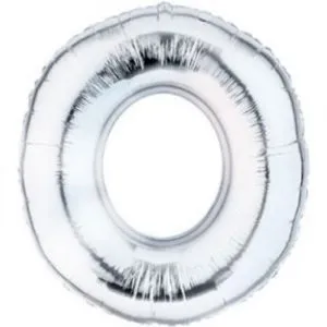 32" Foil Balloon-Number 0- Silver