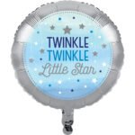 Twinkle Twinkle 1st Birthday Boy Foil Balloon