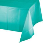 Teal Lagoon Plastic Table Cover