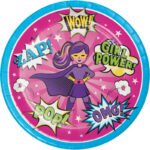 Super Hero Girl Plate 8/pack