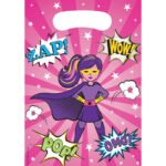 Girl Super Hero Loot Bag 8/pack