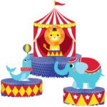 Circus Party Centerpiece Honeycomb Set 3/pack