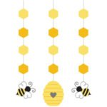 Bumble Bee Hanging Cutout 3/pack