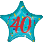 18inches 40th Birthday Star Foil Balloon