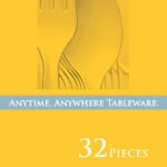 Yellow premium Cutlery Set 32/pack. 16 forks, 8spoons, 8knives