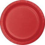 9inches Round Classic Red Plate 24/pack