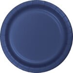 Navy Blue Round Paper Plate 24/pack