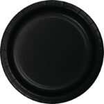 9inches Round Black Velvet Plate 24/Pack