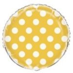 Yellow Polka Dot Foil Balloon