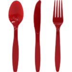 Red Cutlery 24/pack