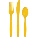 Yellow Cutlery Set 24/pack