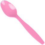 Pink Plastic Spoon 24/pack