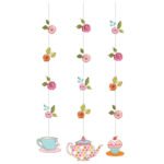 Tea Time Hanging Cutout 3/pack