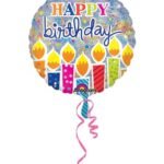 18inches Happy Birthday Candle Foil Balloon