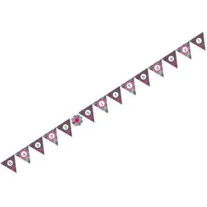 Happy Birthday Pink Zebra Banner