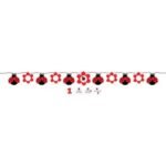 Ladybug Fancy Ribbon Circle Banner With Stickers