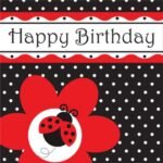 Ladybug Happy Birthday Lunch Napkin