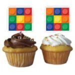 Lego Bricks Party Cupcake Toppers