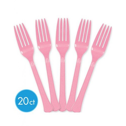 Pink Plastic Forks