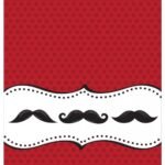 Mustache tablecover