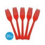 Red Plastic Forks
