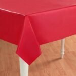 Red Plastic Table Cover