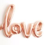 Rose Gold Love Script Foil Balloon