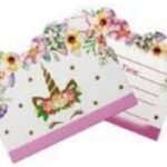 Unicorn Invitation Card 8/Pack