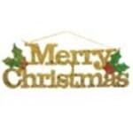 Merry Christmas Sign 25cm