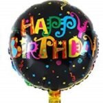 18inches Happy Birthday Black Foil Balloon