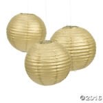 Gold Paper Lantern 12inches