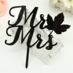 Mr and Mrs cake topper sticks