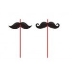 mustach madness red straw