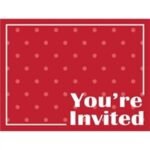 Invitation Red 8/pack
