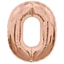 40inches Number 0 Rose Gold Foil Balloon