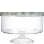 Small Rhinestone Clear Plastic Trifle Container